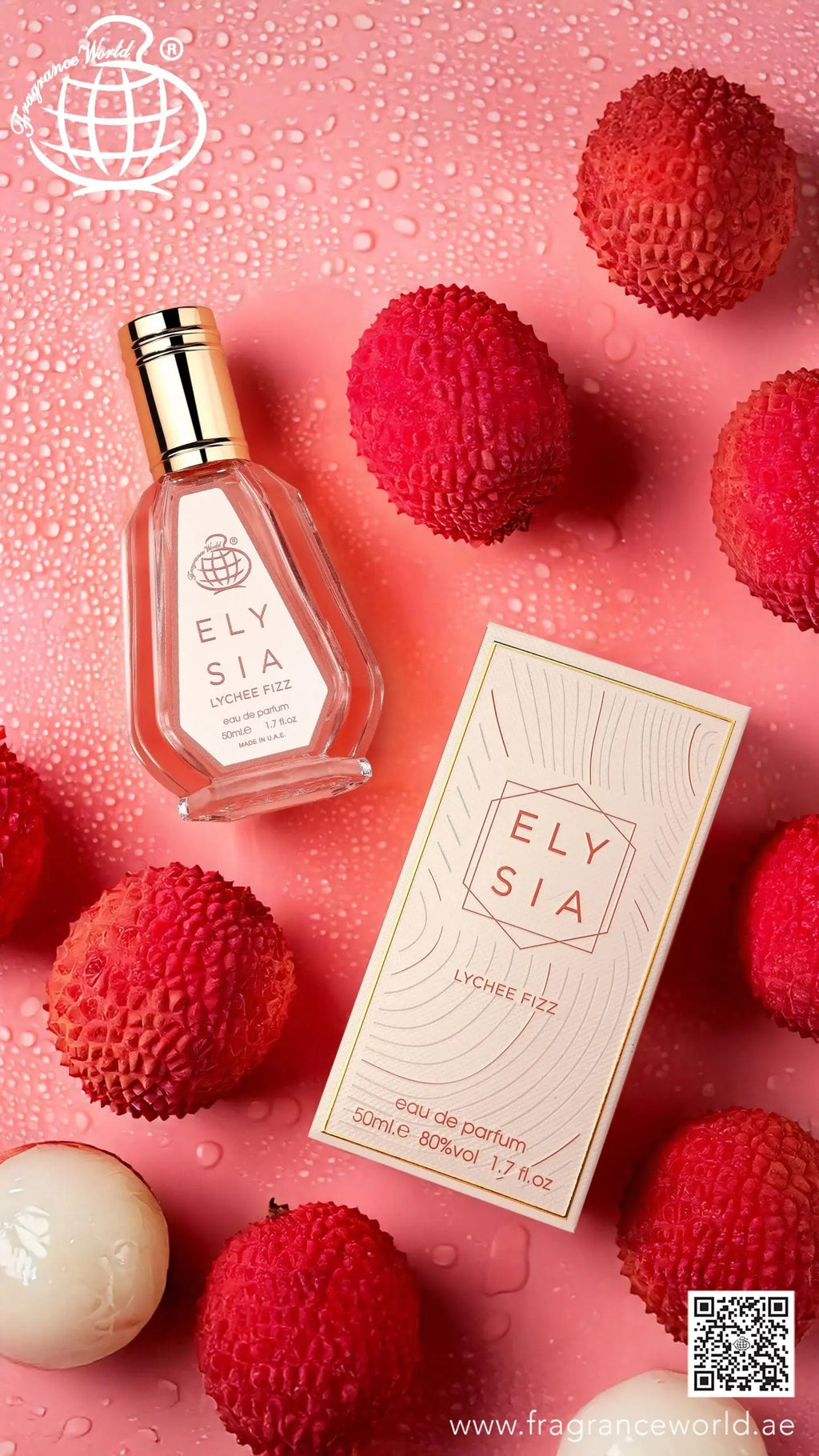 FragranceWorld Elysia Lychee Fizz (50ml) - FragranceGems FragranceGems